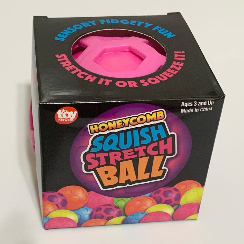 Honeycomb Squishy Stretch Ball NEW PINK
